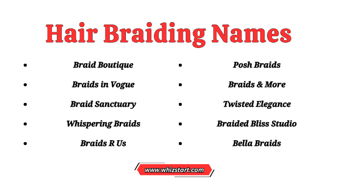 Hair Braiding Names