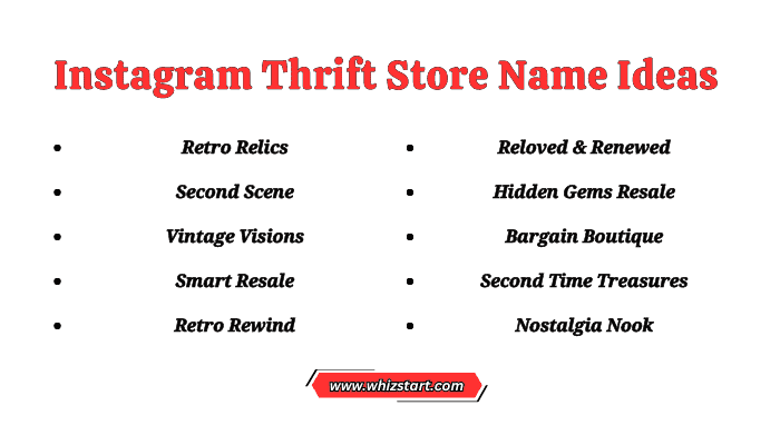 Instagram Thrift Store Name Ideas
