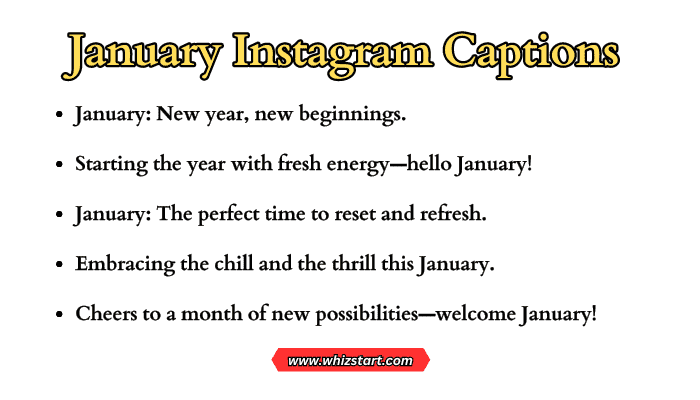 January Instagram Captions