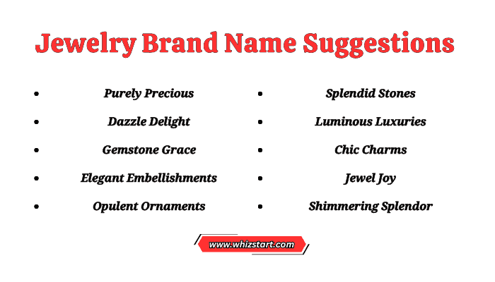 Jewelry Brand Name Suggestions