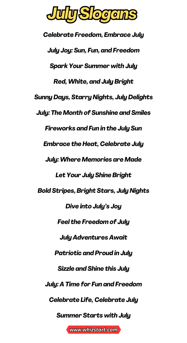 July Slogans