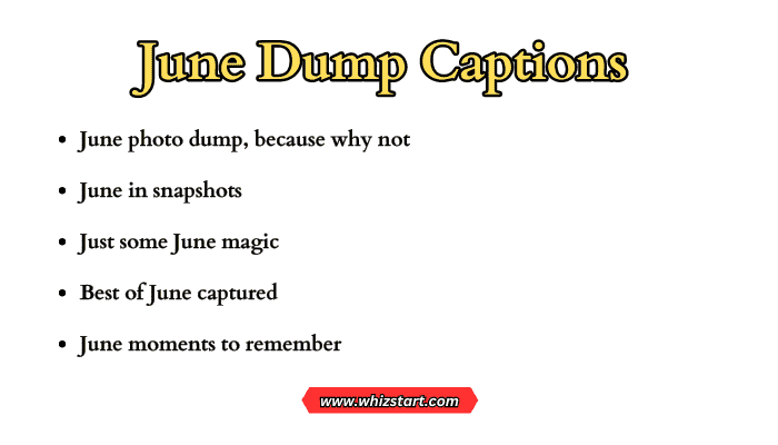 June Dump Captions
