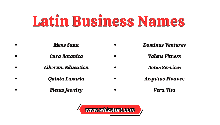 Latin Business Names