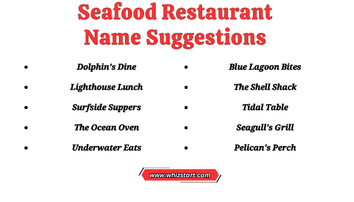 Seafood Restaurant Name Suggestions