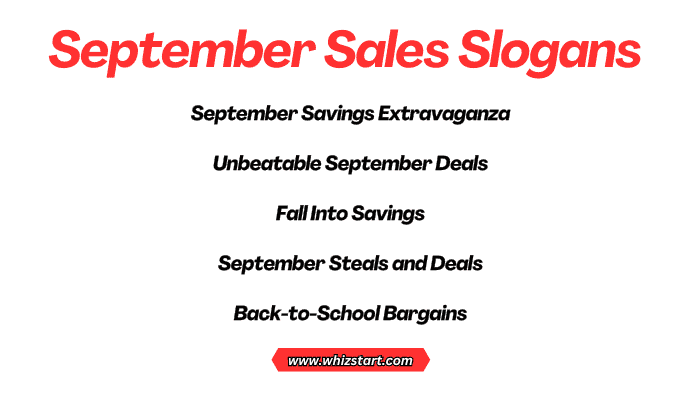 September Sales Slogans