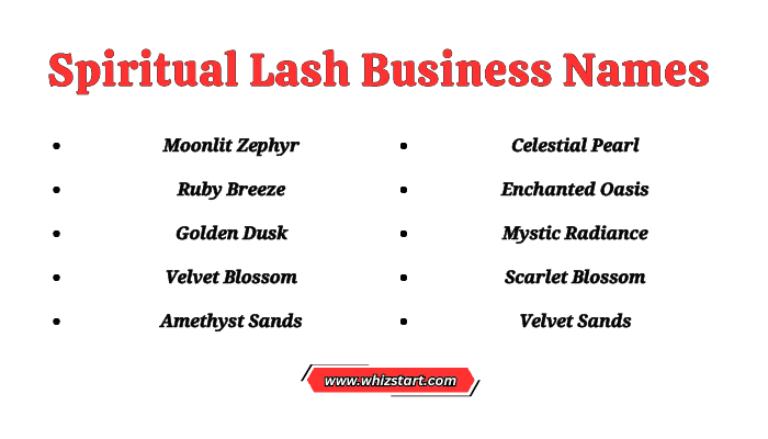 Spiritual Lash Business Names