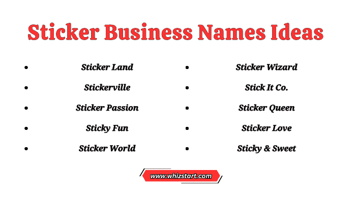 Sticker Business Names Ideas