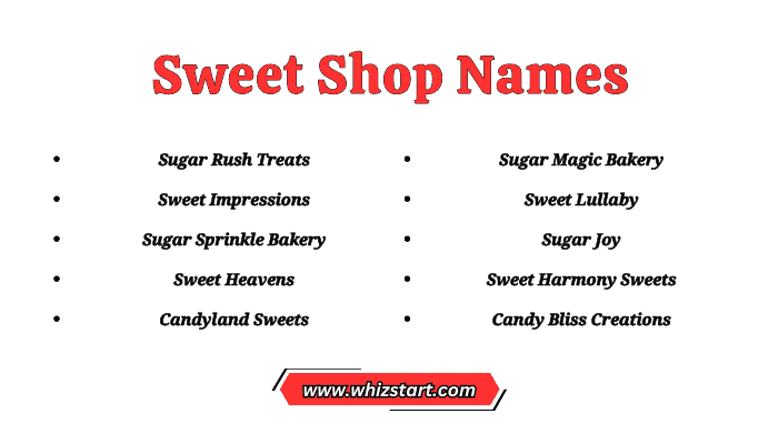 Sweet Shop Names