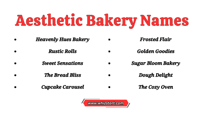 Aesthetic Bakery Names