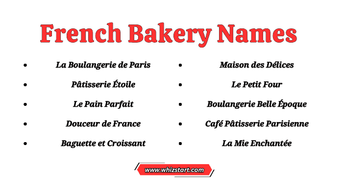 French Bakery Names