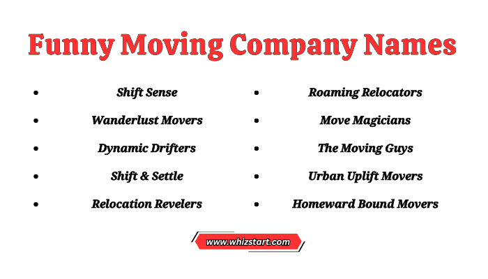 Funny Moving Company Names