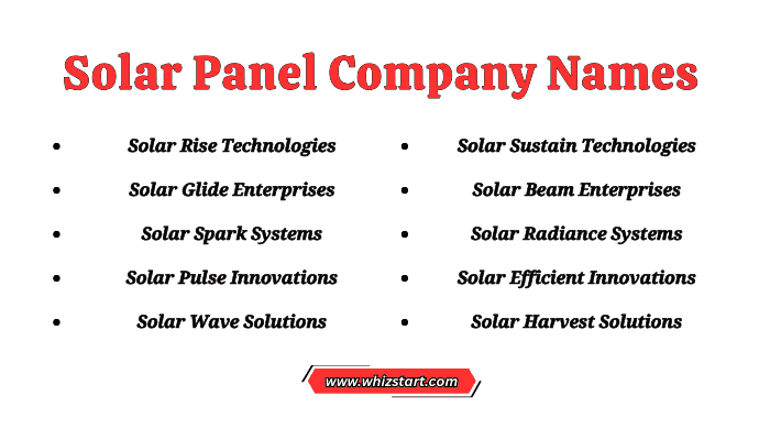 Solar Panel Company Names