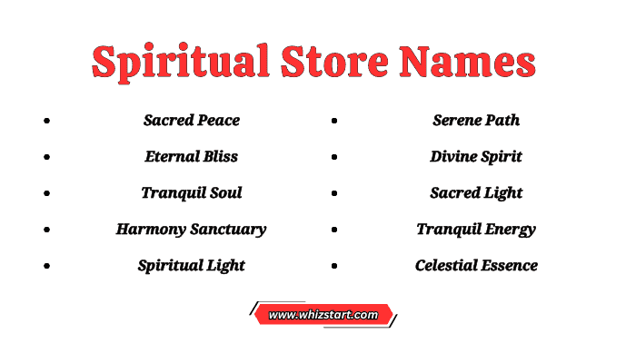 Spiritual Store Names