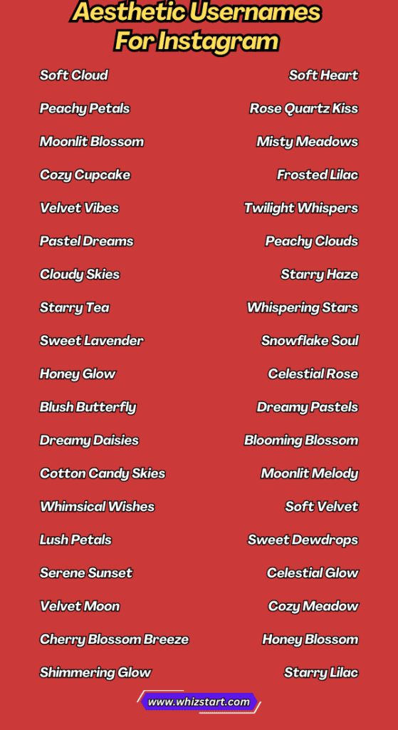 Top Aesthetic Usernames for Instagram: Trendy and Inspiring - Whiz Start