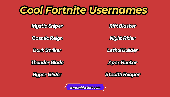 Cool Fortnite Usernames