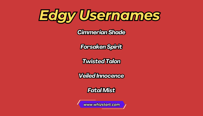 Edgy Usernames