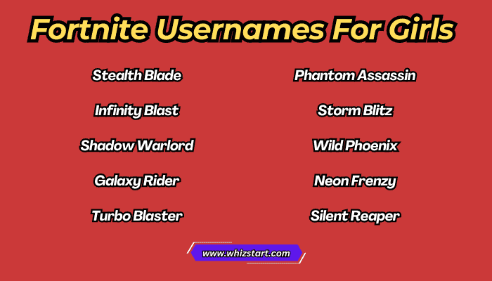 Fortnite Usernames For Girls