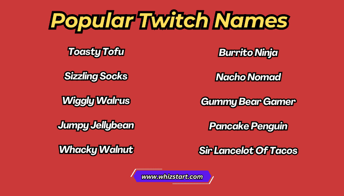 Popular Twitch Names