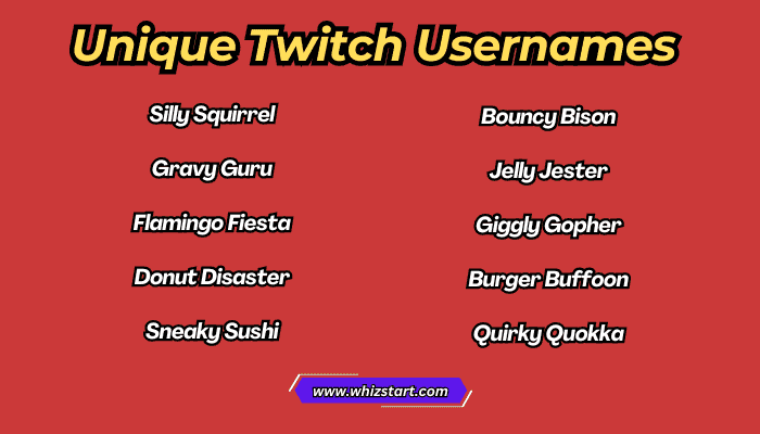 Unique Twitch Usernames