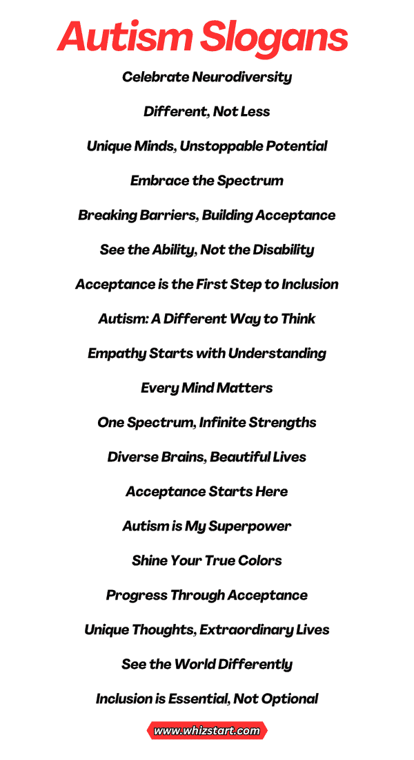 Autism Slogans