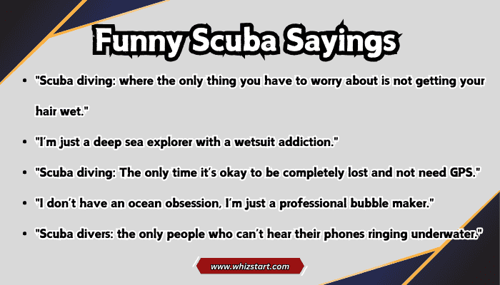 Funny Scuba Sayings