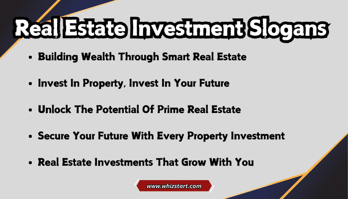 Real Estate Investment Slogans