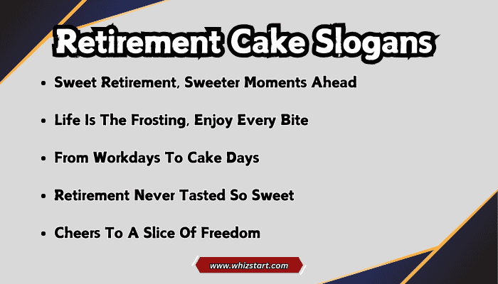 Retirement Cake Slogans