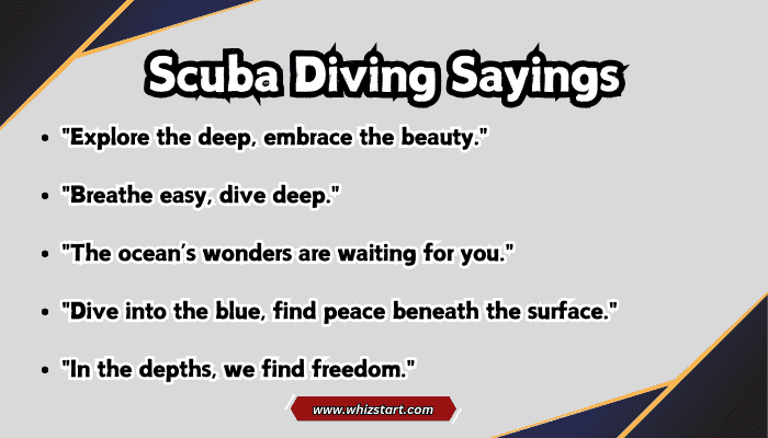 Scuba Diving Sayings