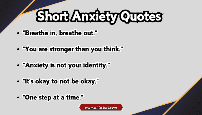 Short Anxiety Quotes