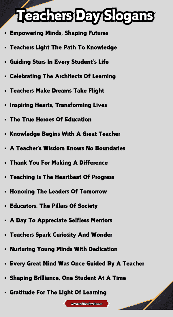 Teachers Day Slogans