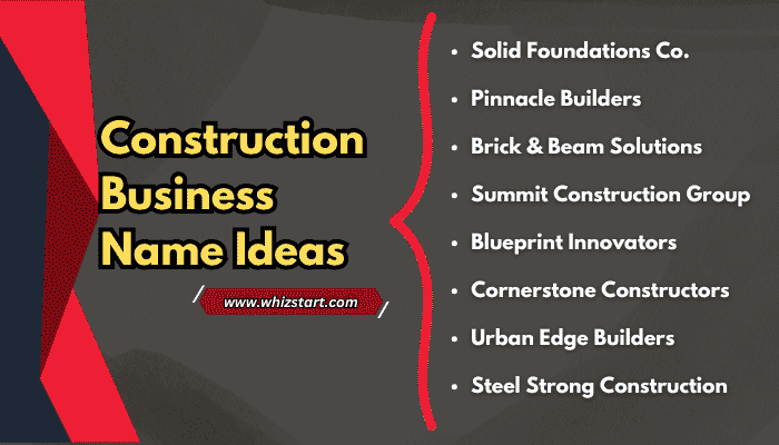 Construction Business Name Ideas