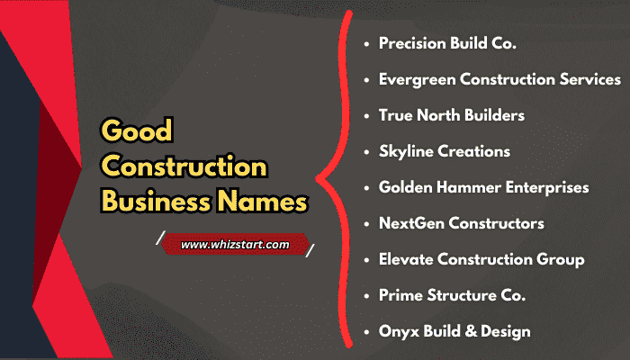 Good Construction Business Names
