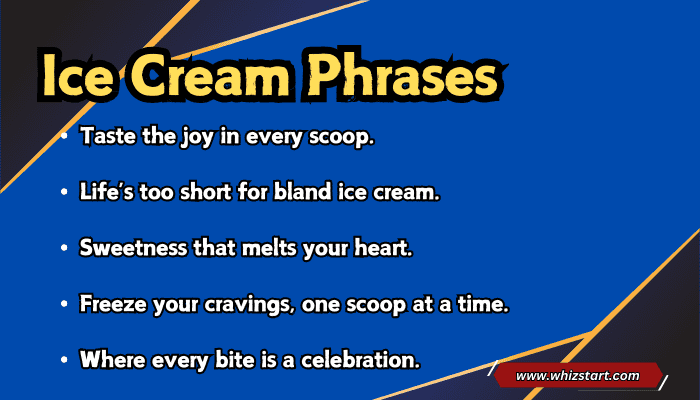 Ice Cream Phrases