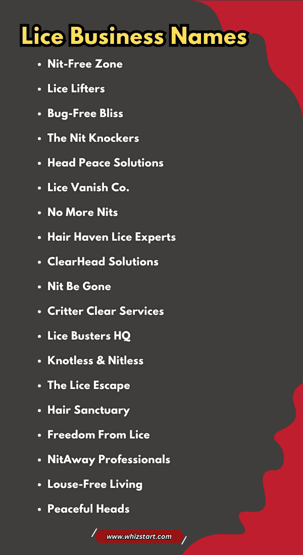 Lice Business Names