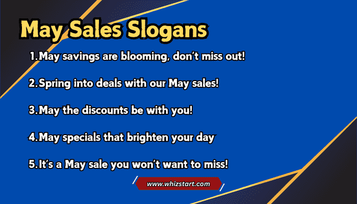 May Sales Slogans