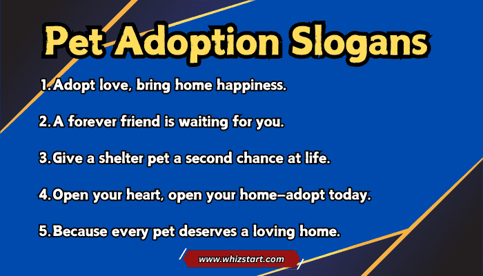 Pet Adoption Slogans