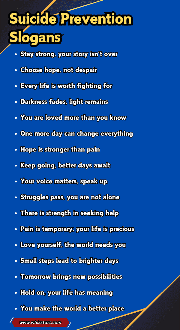 Suicide Prevention Slogans