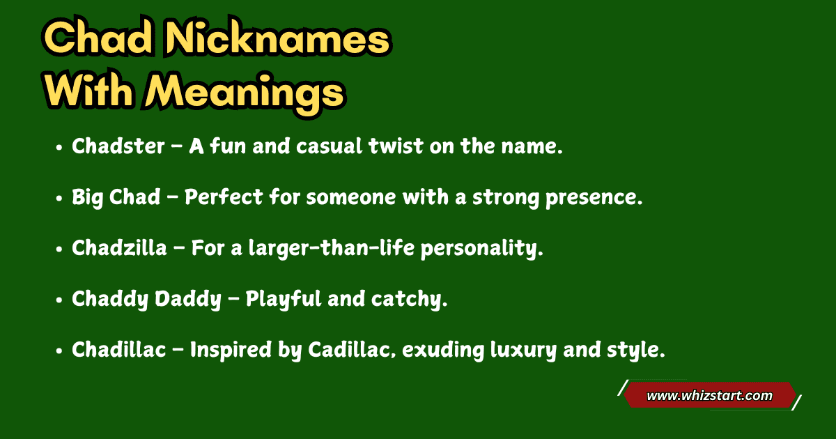 Chad Nicknames