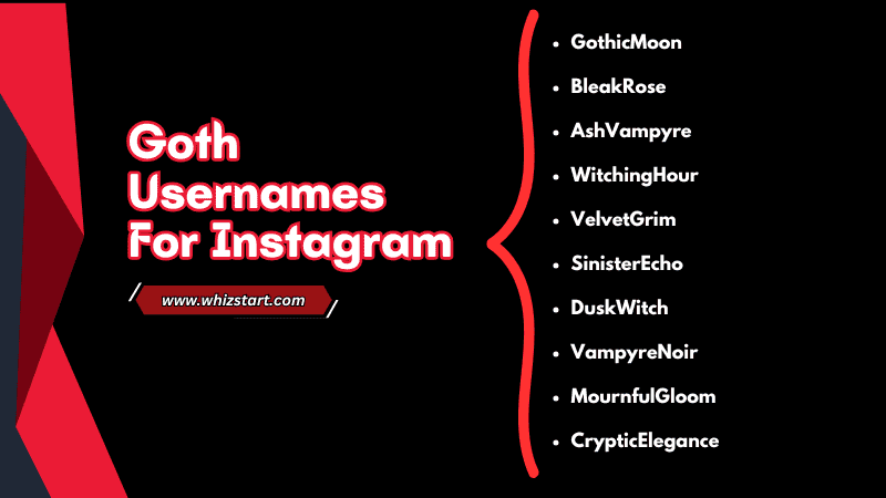 Goth Usernames For Instagram