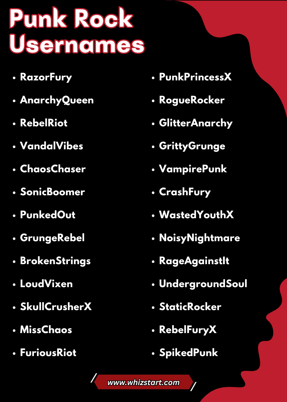 Punk Rock Usernames