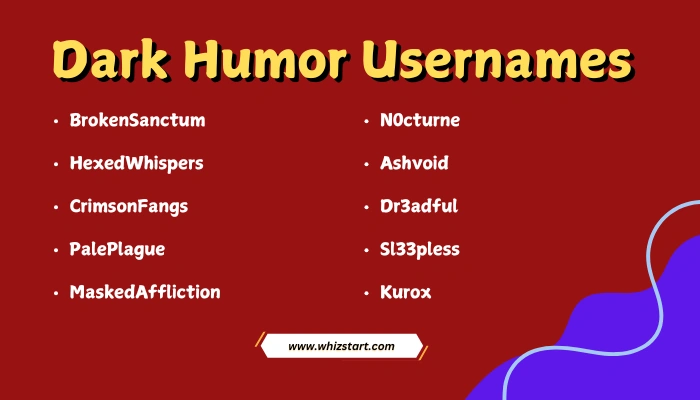 Dark Humor Usernames