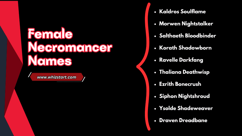 Female Necromancer Names