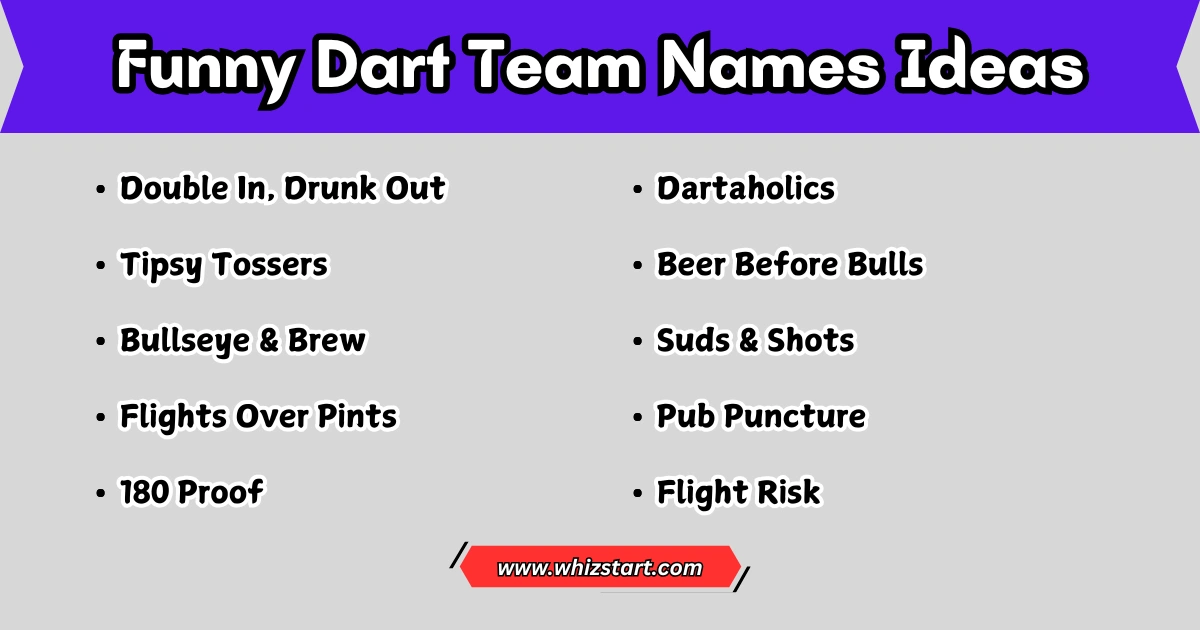 Funny Dart Team Names