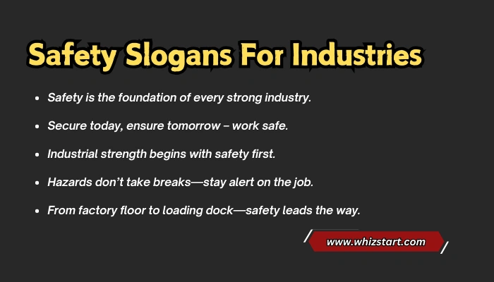 Safety Slogans For Industries