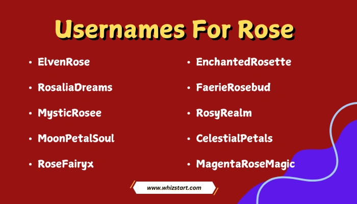 Usernames For Rose