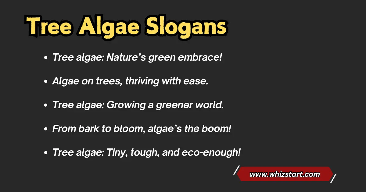 Tree Algae Slogans