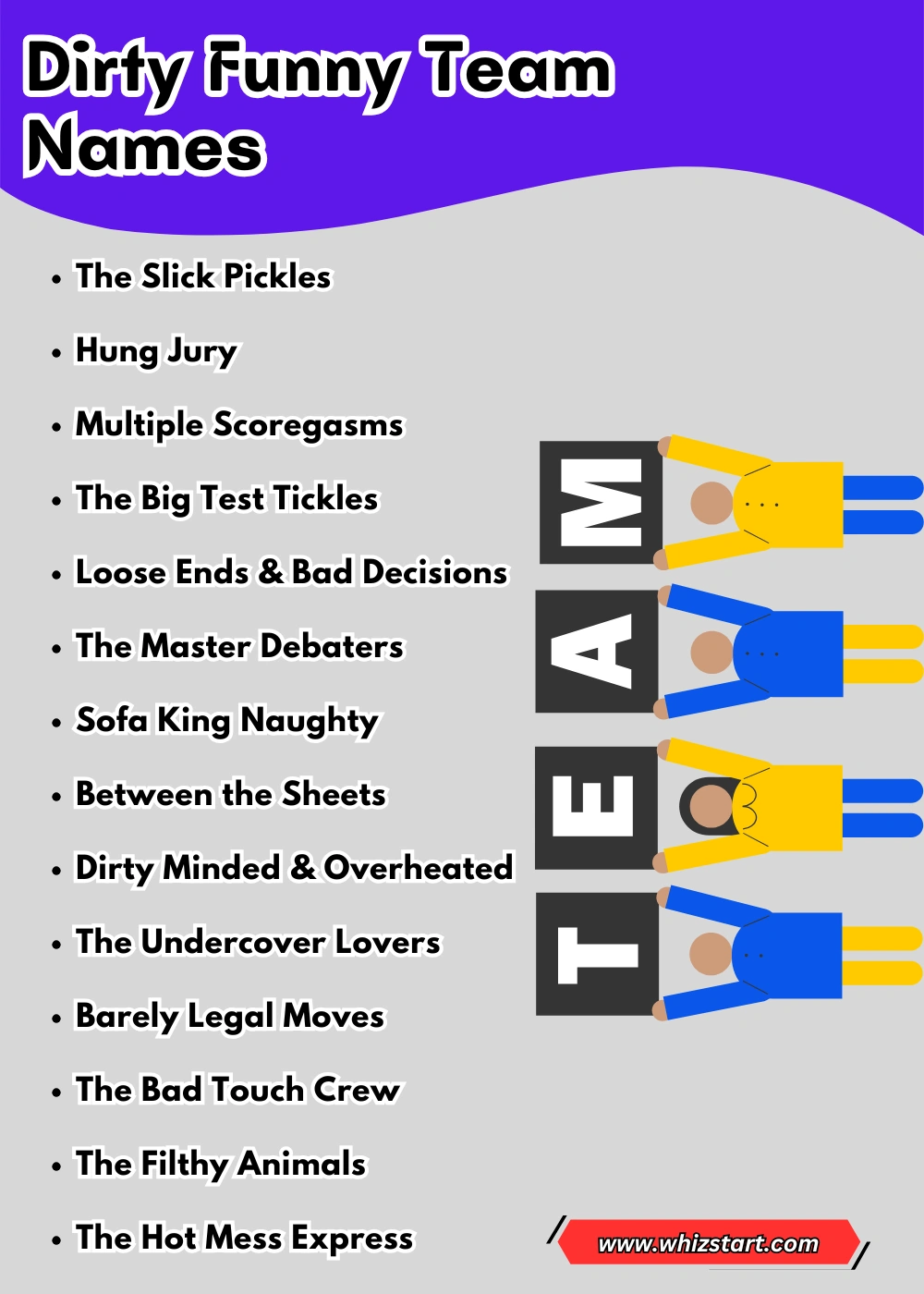 Dirty Funny Team Names