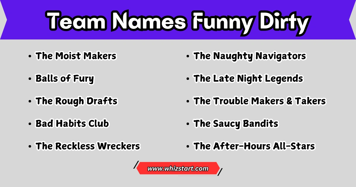 Team Names Funny Dirty
