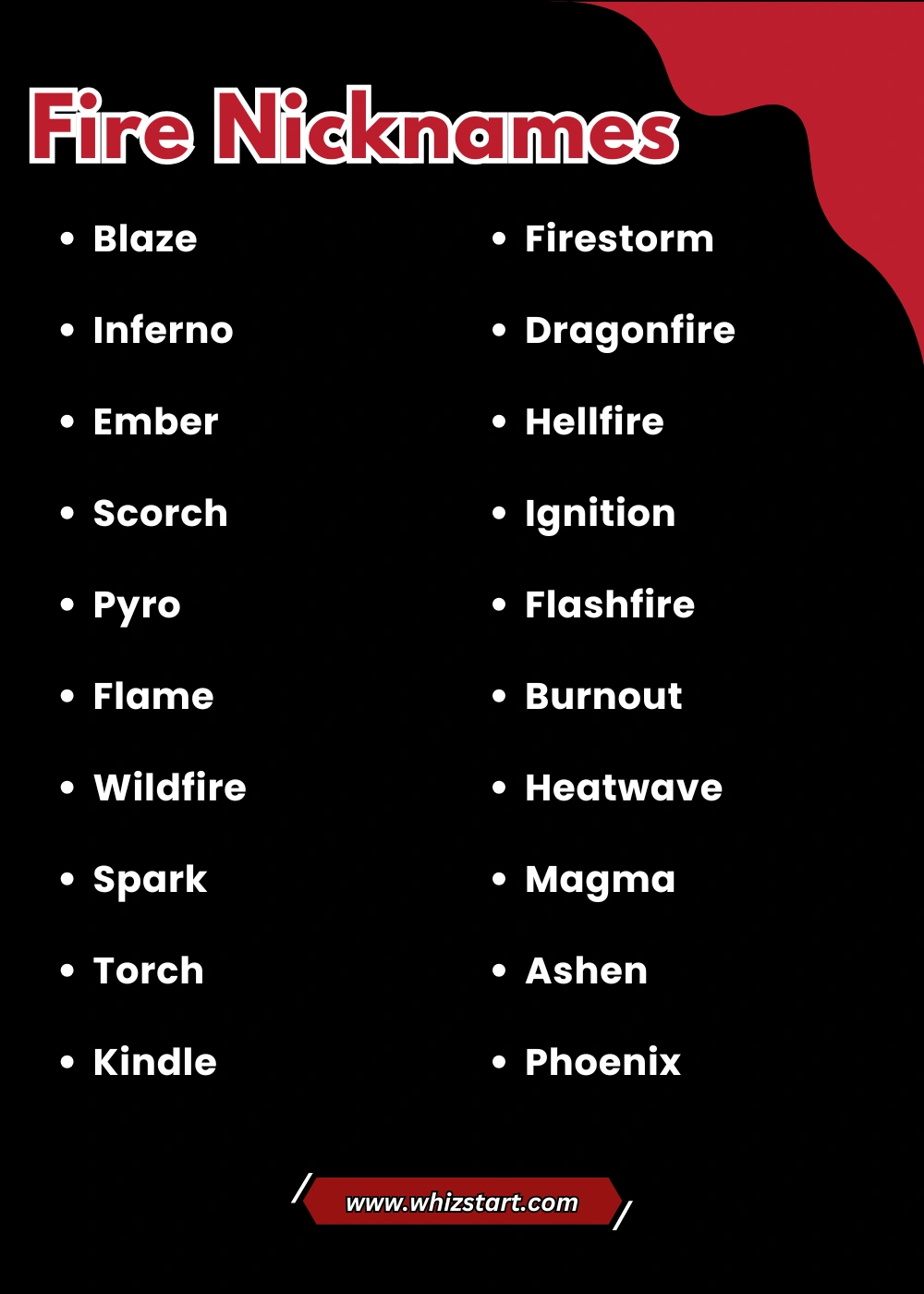 Fire Nicknames