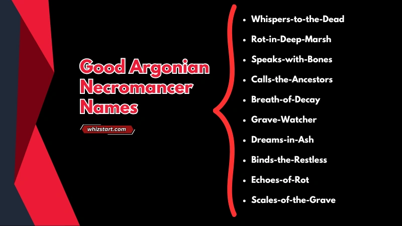 Good Argonian Necromancer Names